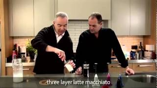 aerolatte  milk frother makes three layer caffè latte macchiato [upl. by Asare]