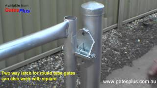 Gate Latch 2 way for round pipe and square [upl. by Alrick]