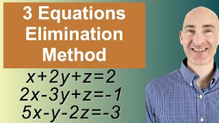 Solving Systems of 3 Equations Elimination [upl. by Publus849]