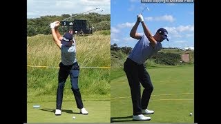 Justin Thomas golf swing  Long Iron faceon amp downtheline July 2017 [upl. by Yvonne]