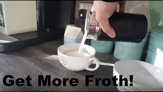 How to Get More Froth from Your Nespresso Coffee Aeroccino  Nespresso tips and help [upl. by Eahs140]