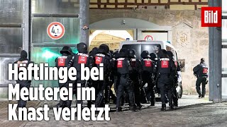 Gefängnismeuterei Polizei stürmt Knast in Thüringen  JVA Untermaßfeld [upl. by Illom669]